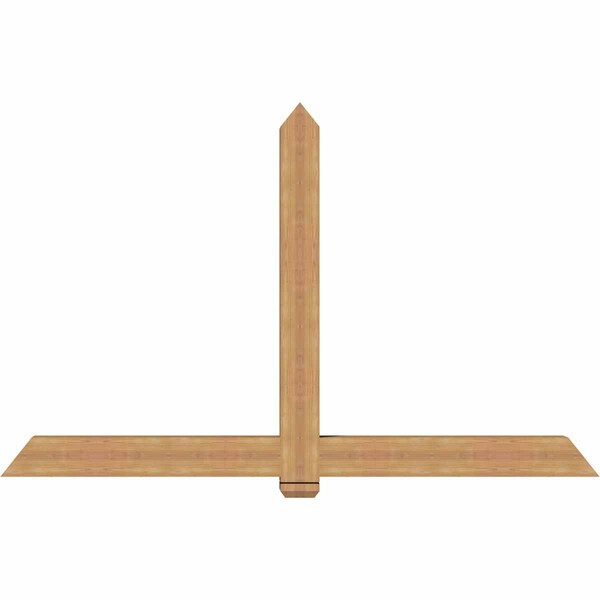 Ekena Millwork Eugene Smooth Timber Gable Bracket, Western Red Cedar, 84"W x 53"H x 5 1/2"D x 5 1/2"F, 15/12 Pitch GBW084X53X0606EUG00SWR - main